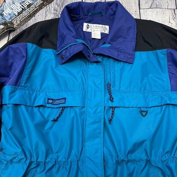 Vintage Columbia Women's Medium Retro Neon Ski Snowboarding Winter Jacket Coat - Picture 4 of 11